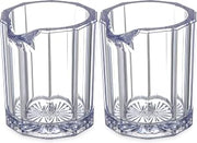 Carlisle FoodService Products 456007 Personal Plastic Portion Syrup and Creamer Pitcher, 2.1 oz, Clear (Pack of 2)