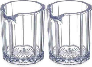 Carlisle FoodService Products 456007 Personal Plastic Portion Syrup and Creamer Pitcher, 2.1 oz, Clear (Pack of 2)