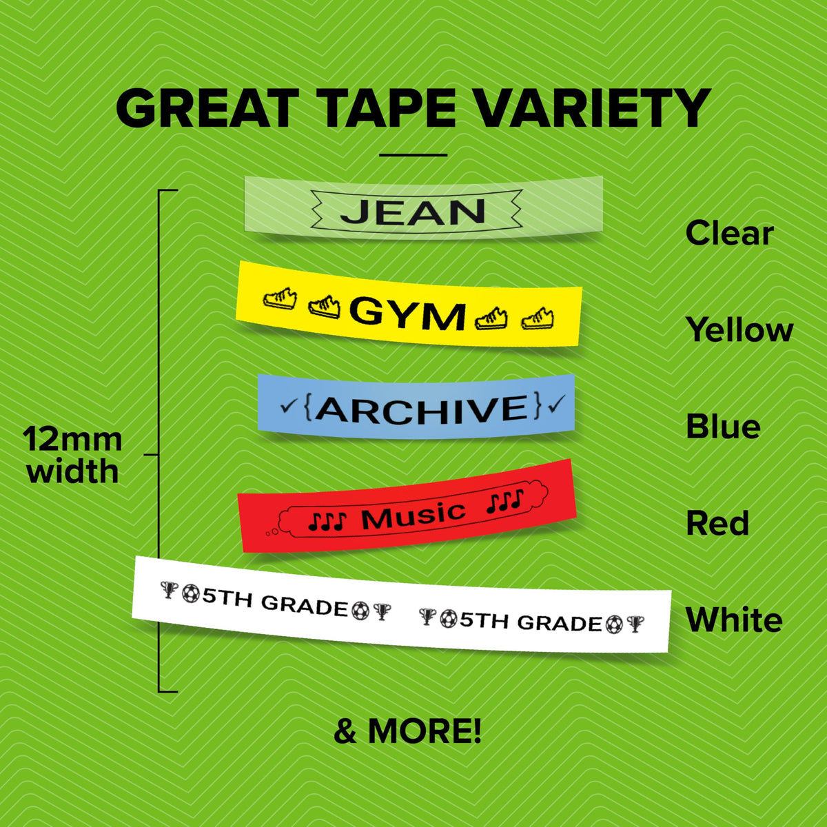 LetraTag Paper Label Tape by DYMO – 12 mm x 4 m - Paper Original, Paper, Black on White, Model S0721510