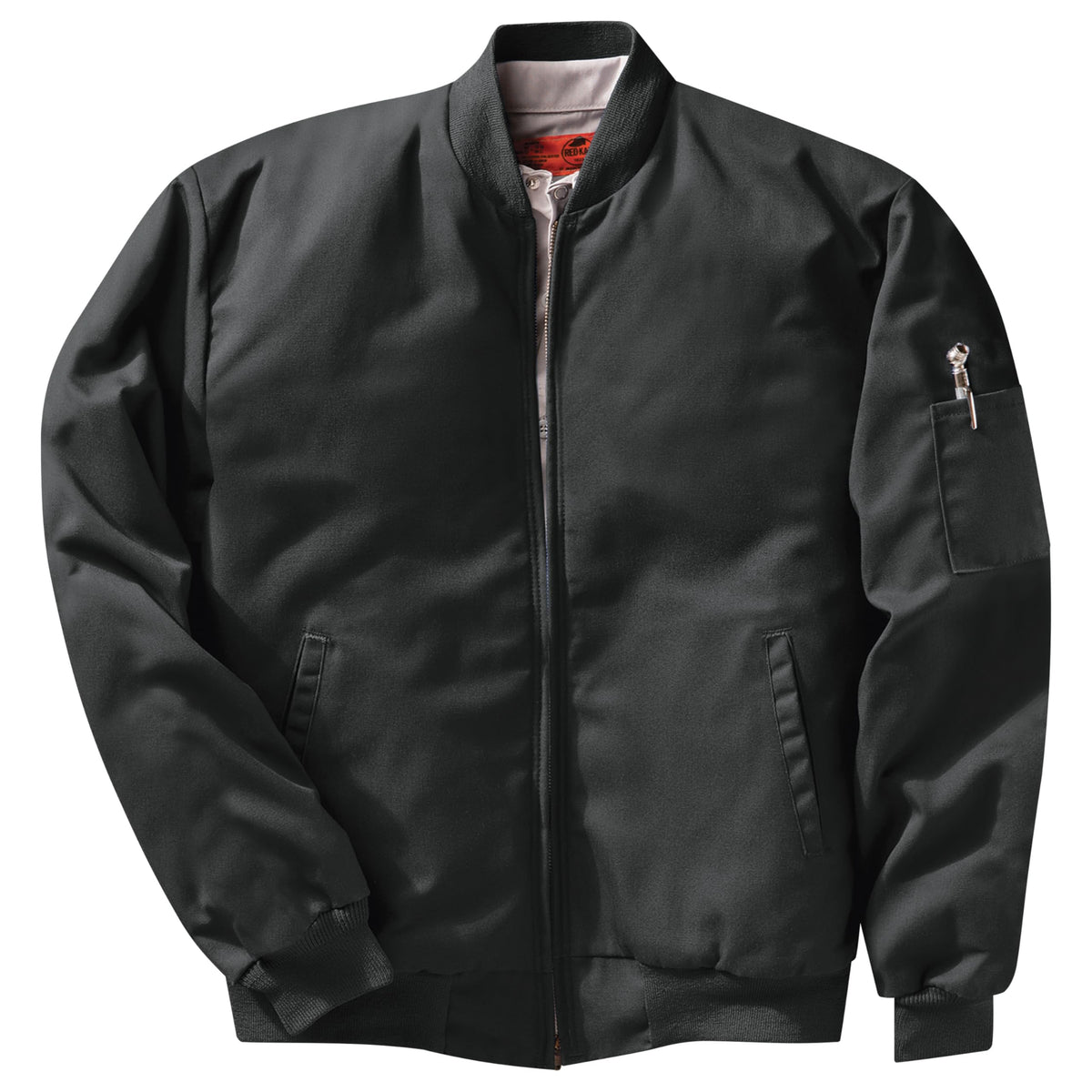 Men's Solid Team Jacket by Red Kap – X-Large, Polyester, Black, Model JT38BK RG XL