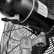 CD Premium 30" Oscillating Wall Mount Fan by Continental Dynamics – 49"L x 34"W x 8"H, Alloy Steel, Black, Model SFWE1-750YW-D2