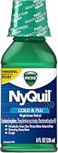 Vicks NyQuil Cold & Flu Nighttime Relief, Original Liquid 8 Fl Oz (Pack of 12)
