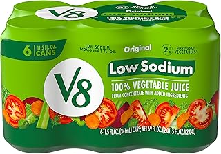 V8 Original 100% Vegetable Juice, 11.5 fl oz Can (6 Pack)