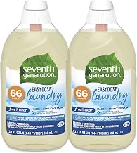 Seventh Generation Easy Dose Laundry Concentrated Liquid Detergent, Free & Clear, 23.1 Fl Oz (Pack of 6)