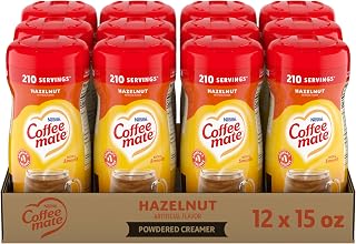 Nestle Coffee mate Coffee Creamer, Hazelnut, Non Dairy Powder Creamer, 15 oz Canister (Pack of 12)