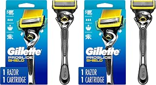 Gillette ProGlide Shield Men’s Razor Handle + 1 Blade Refill, Shields Against Skin Irritation (Packaging May Vary) (Pack of 2)