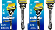 Gillette 1 Count (Pack of 2) / Handle + 1 Refill / Black Cartridge Razors