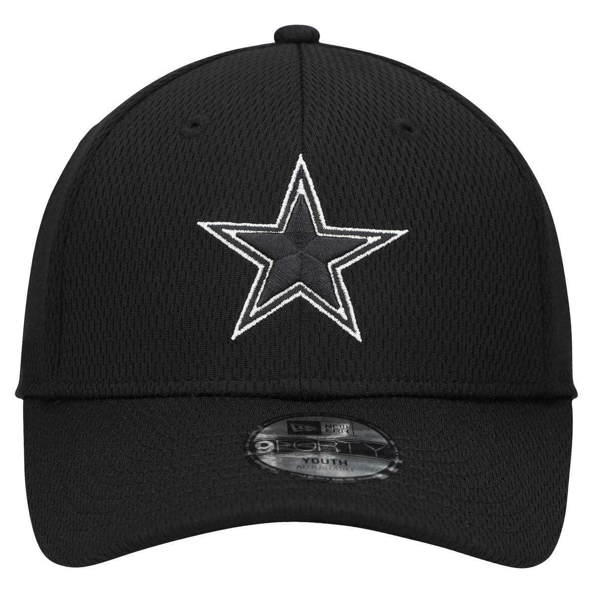 Youth Black Dallas Cowboys B-Dub 9FORTY Adjustable Hat by New Era – Polyester, Dallas Cowboys, Black, Model Nfl Main Youth B-dub 9forty Blk
