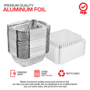 Stock Your Home 4 Count / 100 Pack / Silver Food Storage Containers