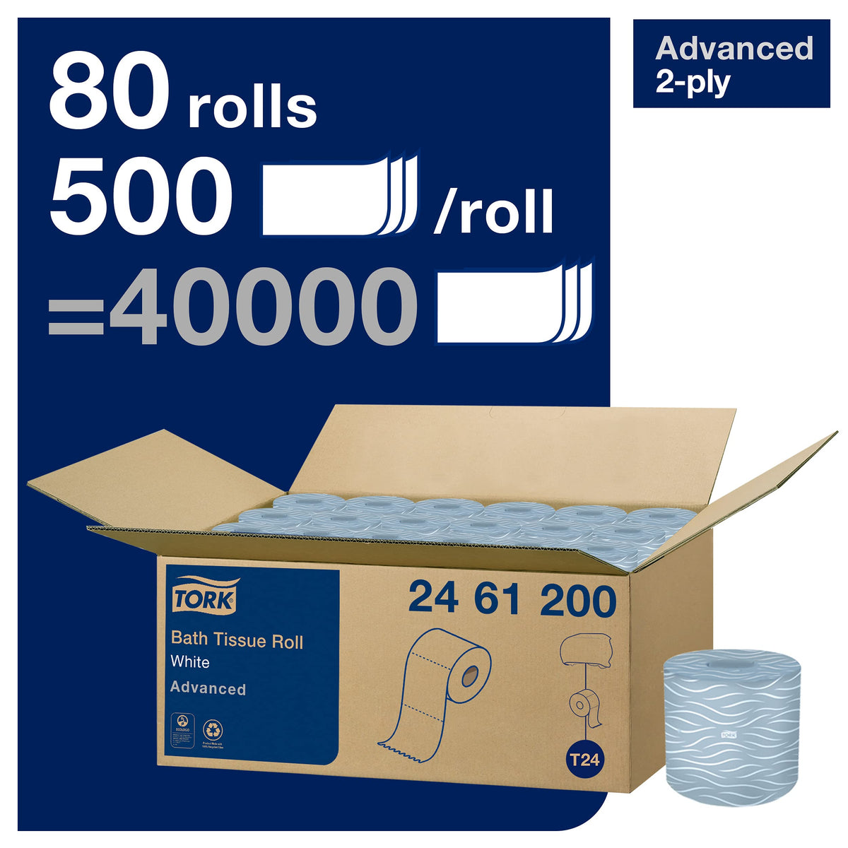 Tork Toilet Paper - Refill + Perforated Paper Towel / 500 Count (Pack of 80), 120 Count (Pack of 30) / mu Paper Towels