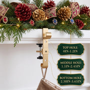 Acrridi Mantel Hook Set, Holds Over 30 Pounds, Gold 4-Pack