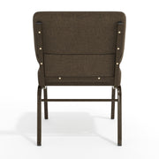 HERCULES Series 21''W Stacking Church Chair in Brown Fabric - Gold Vein Frame by Flash Furniture – Set of 1, Fabric, Steel, Model FD-CH0221-4-GV-S0819-GG