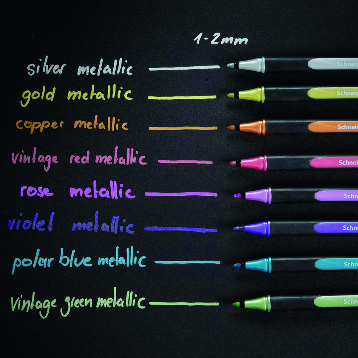 Paint-It 020 Metallic Liners by Schneider – 8 Count (Pack of 1), Copper, Multicolor, Model ML02011502