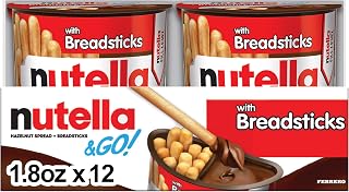 Nutella & Go! Hazelnut Spread with Breadsticks, On-the-Go Snack Cups, Snack Packs, 12 Count - 21.6oz