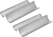 Chicago Metallic Perforated French Bread Pan - Gray, Set of 2