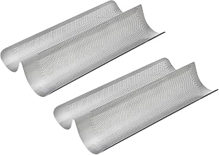 Chicago Metallic Perforated French Bread Pan - Gray, Set of 2