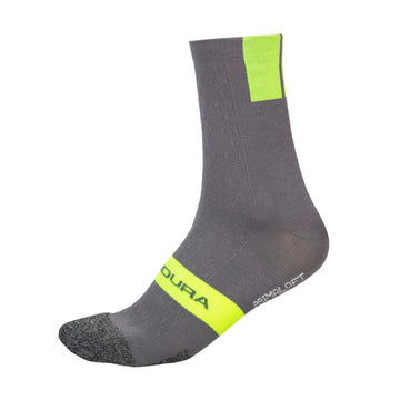 Unisex-Adult Pro SL Cycling Socks Winter - Grey/Hi-Viz Yellow by Endura – Small-Medium, Nylon, Grey/Hi-viz Yellow, Model E1055YV/S-M