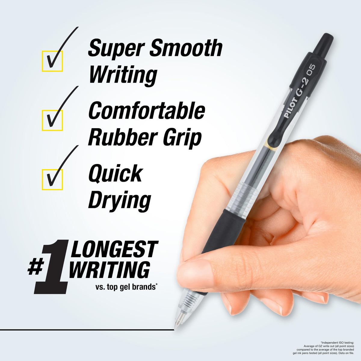 G2 Extra Fine Point Black Gel Ink Pens by PILOT – 12 Count (Pack of 1), Plastic, Black Ink, Model 31002