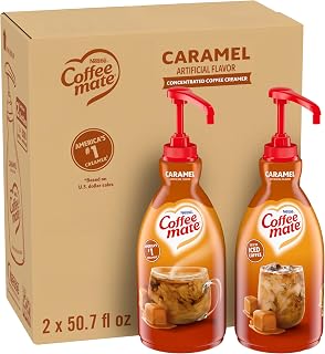 Nestle Coffee mate Caramel Non-Dairy Creamer Pump Bottle, 50.7 oz, 2-Pack