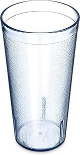 Carlisle FoodService Products Stackable Tumbler Plastic Tumbler with Pebbled Exterior for Restaurants, Catering, Kitchens, Plastic, 20 Ounces, Blue