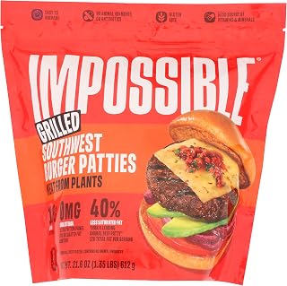 IMPOSSIBLE FOODS Impossible, Burger Patties Seasoned Plant Based, 21.06 Ounce