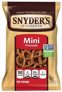 Snyder's of Hanover Mini Pretzels, 1.5 Ounce (Pack of 60)