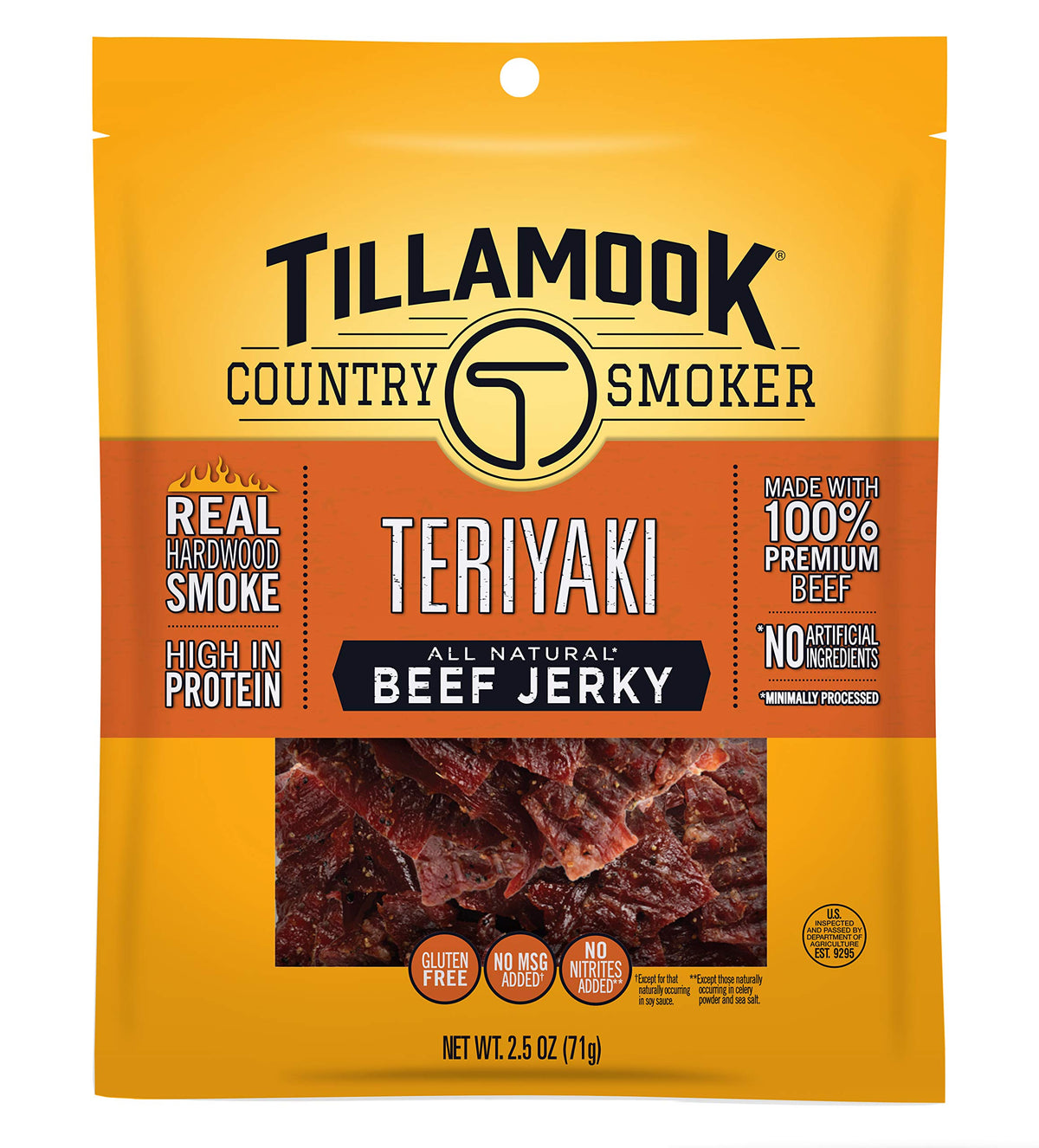 TILLAMOOK COUNTRY SMOKER Teriyaki / 2.5 Ounce (Pack of 1) / 1 Jerky