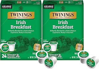 Twinings Irish Breakfast Black Tea K-Cup Pods for Keurig, 24 Count, 2 Pack
