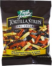 Fresh Gourmet Tortilla Strips, Tri-Color, 0.5 Ounce (Pack of 100)