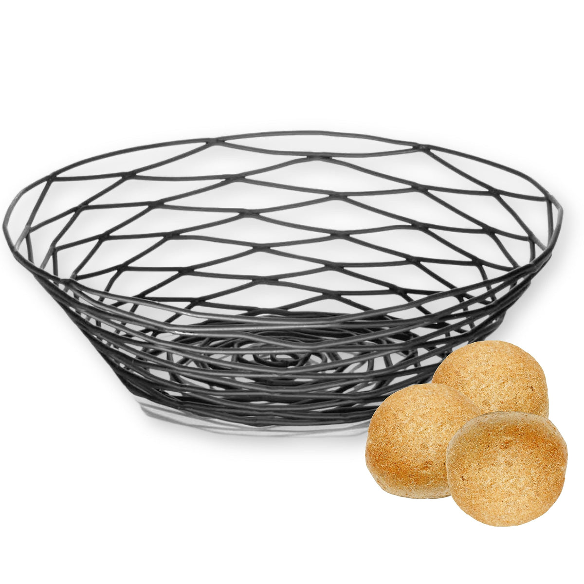 Tablecraft 10.00x10.00x3.00 / Black / Modern Display Baskets
