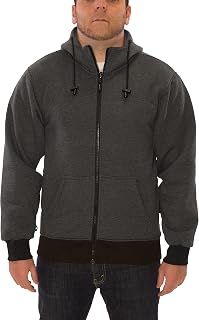 TINGLEY Standard Workreation Zip-Up Hoodie, Charcoal Gray, XX-Large | 65% Polyester/35% Cotton Blend, 2 pockets, Zipper closure, Sleeves are lined for ease of use