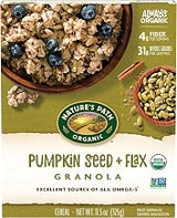 Nature's Path Organic Pumpkin Seed + Flax Granola, 11.5 oz (Pack of 12) | ALA Omega-3 Granola: 31g whole grains, 4g fiber, flax and pumpkin seeds with crunchy oat clusters