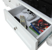 Convenience Concepts White / 36"L x 15.5"W x 36.5"H / Antique Television Stands & Entertainment Centers