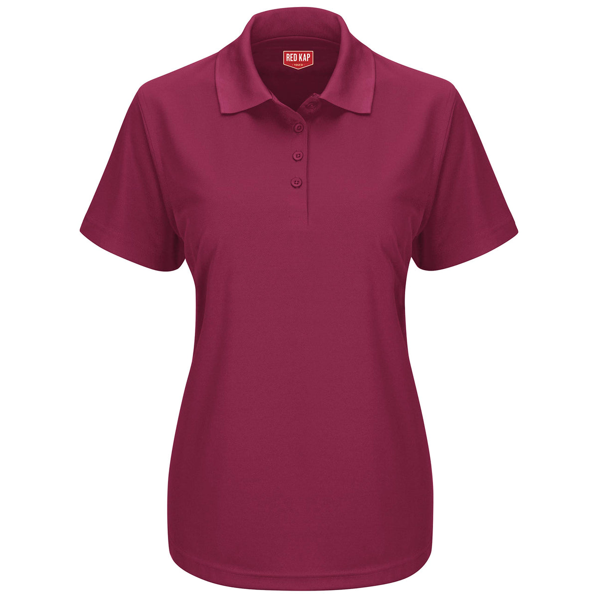 Red Kap Large / Burgundy / Short Sleeve Performance Knit® Pocketless Core Polo Polos