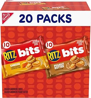 Ritz Bits Peanut Butter & Cheese Sandwich Crackers Variety Pack, 20 ct