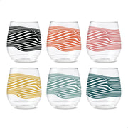 POP 14oz Vino Designer Series - Lines by TOSSWARE – Vino, 14 fluid_ounces, Plastic, Lines 1, Pack of 6
