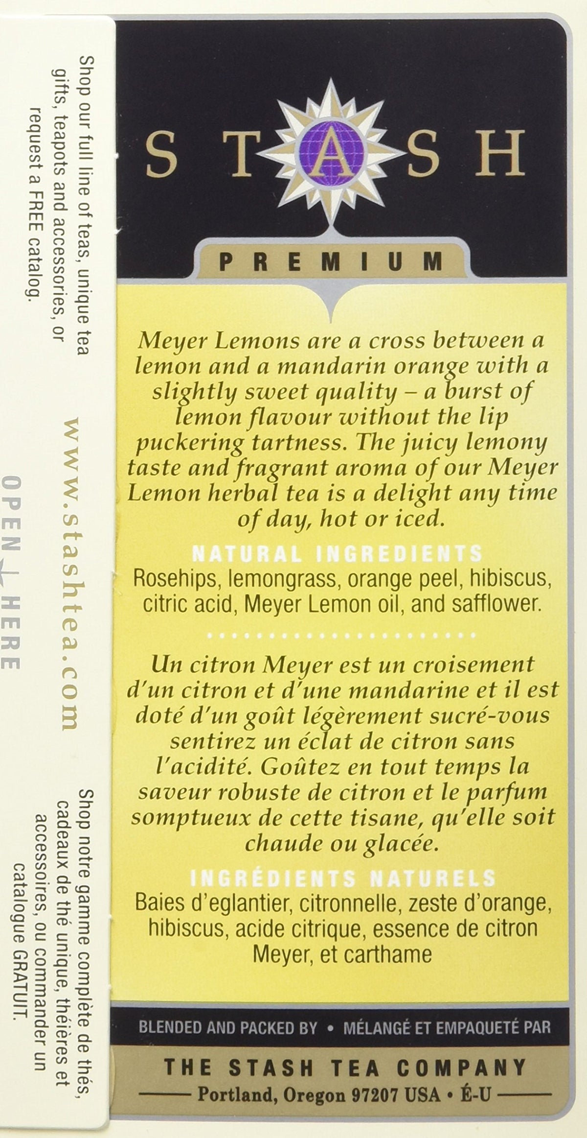 Tea Meyer Lemon Herbal Tea 20 Count by Stash – 20 Count (Pack of 1), Model TH-JT0006