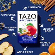 TAZO Spiced Apple Chamomile / 16 Count (Pack of 1) / 16 Herbal