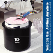 Coldmaster Ice Cream Server Insulated Crock with Lid for Kitchens and Restaurants by Carlisle FoodService Products – 10-inch, Acrylonitrile Butadiene Styrene, White, Model CM101202