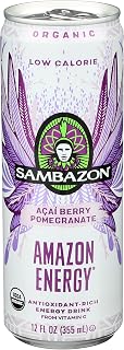 Sambazon Organic Low Calorie Amazon Acai Energy Drink, 12 Fl Oz