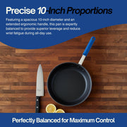 Wear-Ever 10-Inch Non-Stick Fry Pan with Cool Handle by Vollrath – 10-Inch, 3.0 quarts, Aluminum, Black/Blue, Model Z4010
