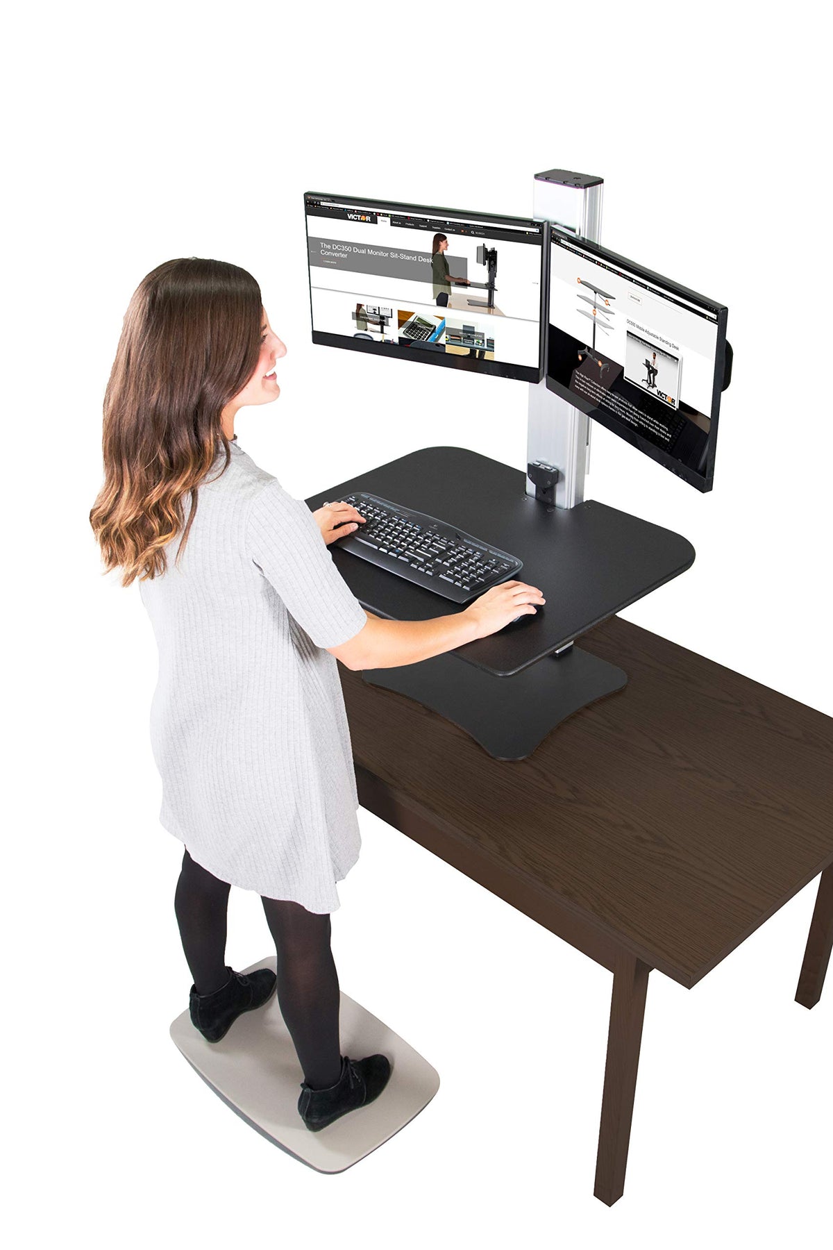 Victor Dual Monitor / Black / Modern Monitor Stands