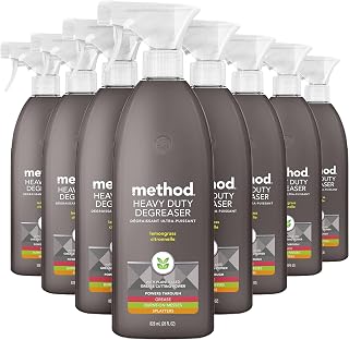 Method Heavy Duty Degreaser, Lemongrass Scent, Oven Cleaner & Stove Top Cleaner, 28 Oz Spray Bottles (Pack of 24)