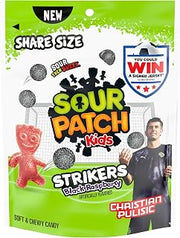 Sour Patch Kids Strikers Black Raspberry Soft & Chewy Gummy Candy, Share Size, 10.22 oz (Pack of 5)