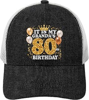 ITIS MYGRANDA'S 80ith Birthday Hat Trucker Hat for Women Dad Hat Funny Birthday Gifts
