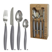 Pure - 24-Piece Cutlery Set by Amefa – Taille unique, Stainless Steel, Gray, Model 2228GYAF31C40