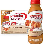 Premier Protein Shake, Caramel, 30g Protein, 1g Sugar, 24 Vitamins & Minerals, Nutrients to Support Immune Health 11.5 fl oz (12 Pack) Artwork Case