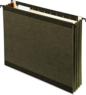 Pendaflex SureHook Reinforced Extra Capacity Hanging Pockets, Letter Size, Standard Green, 4/PK (09217)