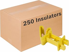 Zareba Wrap Around 2 in. Extender Insulator, 250 Pack - IT2XY-Z, Yellow - for Electric Fencing, Steel, Aluminum, Polywire, Polyrope - Preserve Electricity, No Hardware Needed, 250 Insulators Included