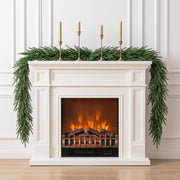 ZUKONROS Norfolk Pine Garland, 6FT Artificial Evergreen, Green 2 Pack